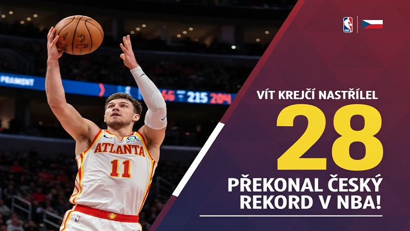 Český rekord v NBA! Vít Krejčí nastřílel 28 bodů!