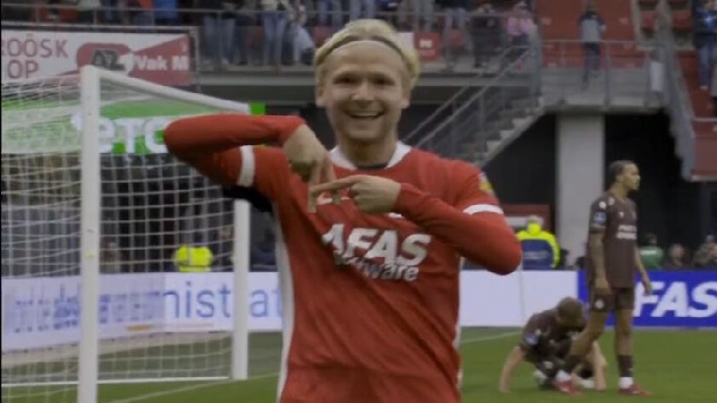 Matěj Šín vstřelil svůj 1. gol za Alkmaar