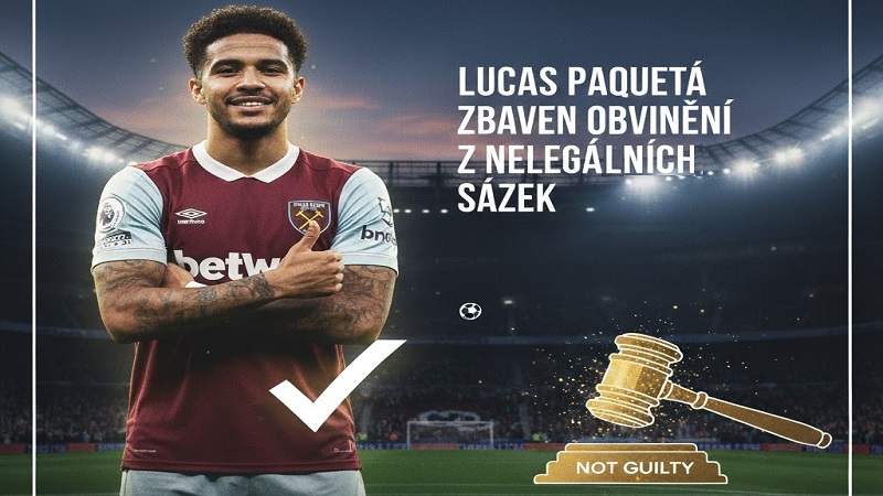 Lucas Paquetá zproštěn obvinění z nelegálních sázek